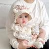 Floral Baby Cloche Hat - Newborn Fontanelle & Ear Protection for Spring & Autumn