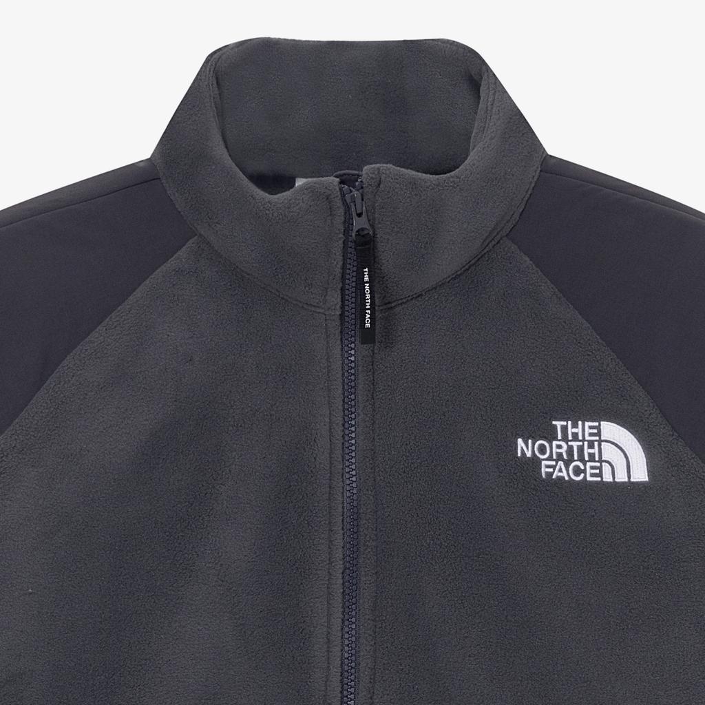 The North Face Logo Embroidered Fleece Retro Stand Collar Zip Long Sleeve Jacket Women Jackets Gray NJ4FQ51L