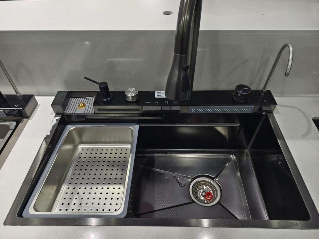 Thickened 304 Stainless Steel Veggie Washer with Digital Display & Honeycomb Design