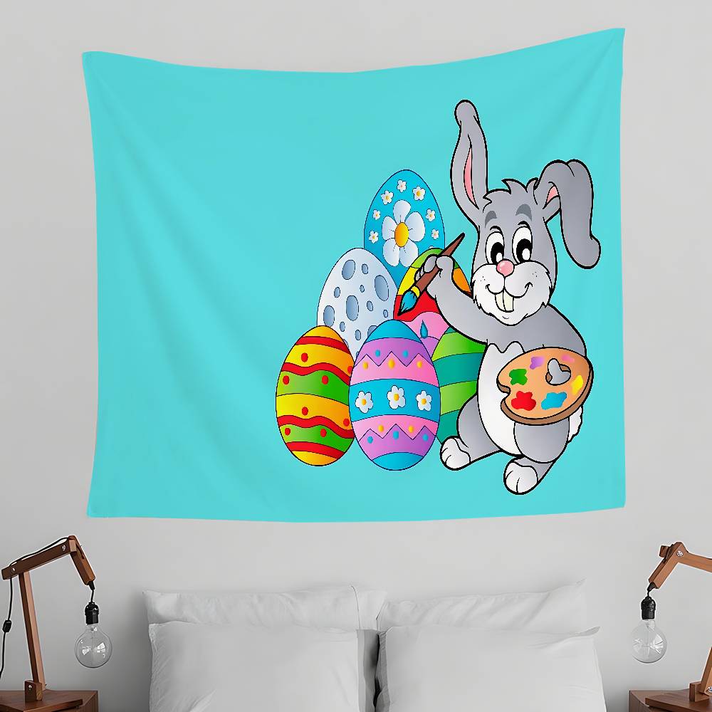 Easter Bunny Tapestry Wall Hanging Tapestry Art Deco Blanket Curtain Hanging At Home Bedroom Living Room Decor