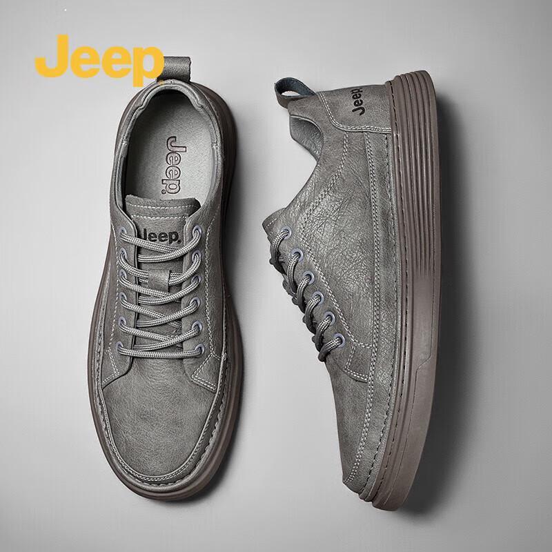 Jeep Men s Leather Casual  Work Shoes 41