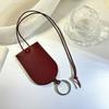 Leather Travel Accessory Holder Versatile Leather Bag with Easy to Use Buckles Straps Practical Neckalce Pouches