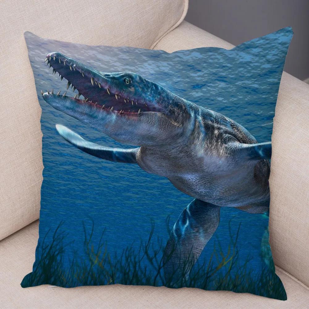 Car Sofa Home Pillowcase Jurassic Dinosaur Cushion Cover Decorative Wildlife Print