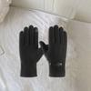 1 par varme vinterhansker Plysjfôr elastisk vindtett kaldt vær fullfinger herre berøringsskjermhansker