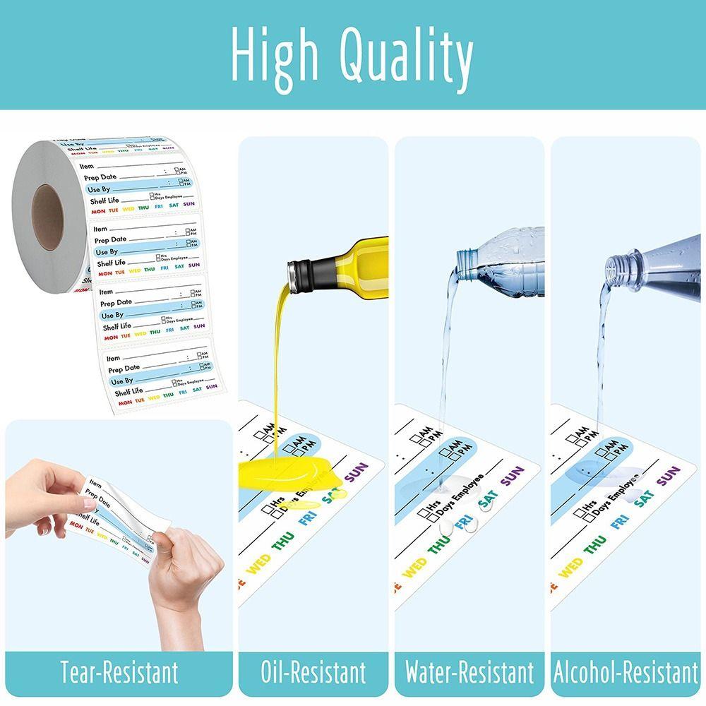 Multi-functional Food Shelf Life Label 250/300PCS Refridge Organization Labels  for Pantry