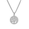 4pcs/Set Stainless Steel Hollow  Tree Of Life Peace Pendant Necklace Bracelet Earrings Ladies Wedding Jewelry Set