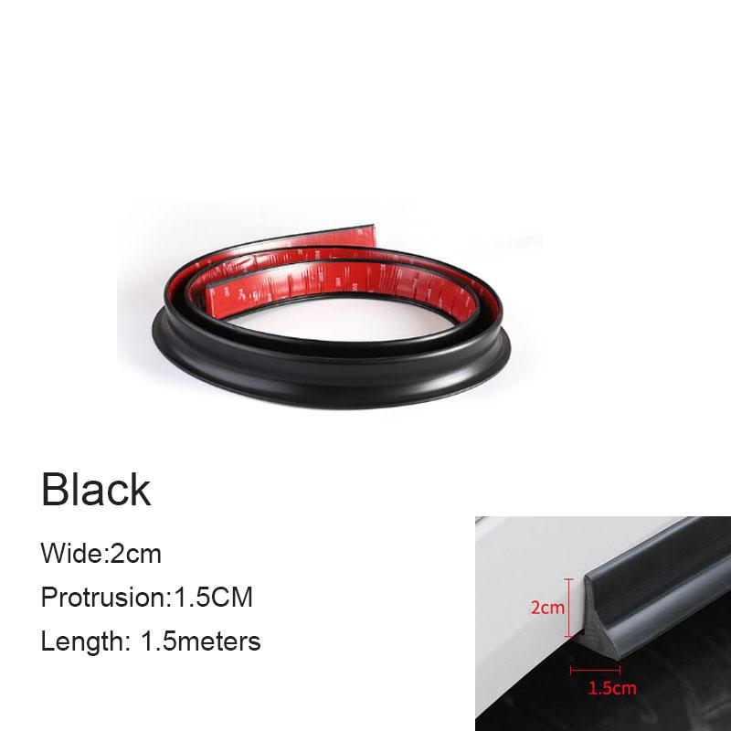 Car Anti-Collision Strip 1.5M Universal Fender Flare Wheel Eyebrow Rubber Protector Strip Guard Wheel-arch Trim Arch Extender Decorate