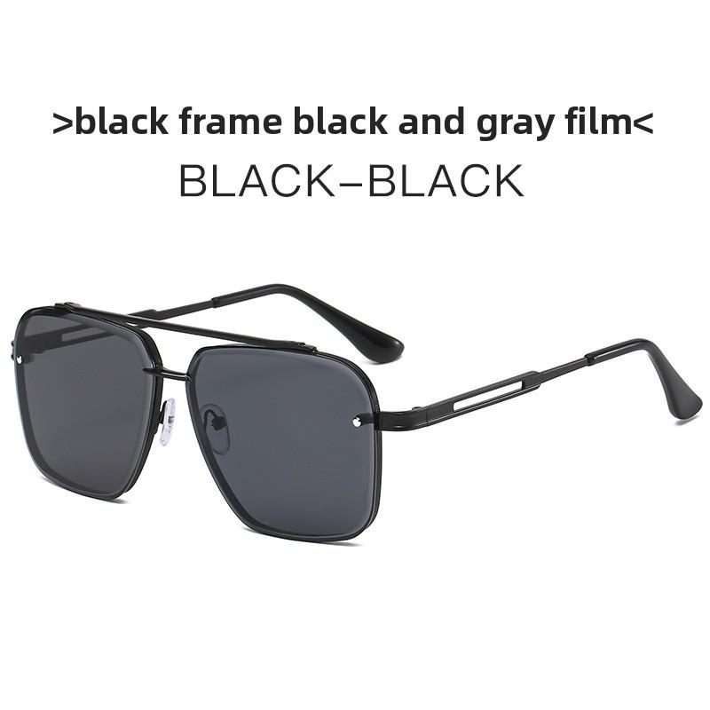 

Fashionable Antiuv Metal Square Sunglasses For Men And Women With Pc Lenses For Outdoor Activities Black