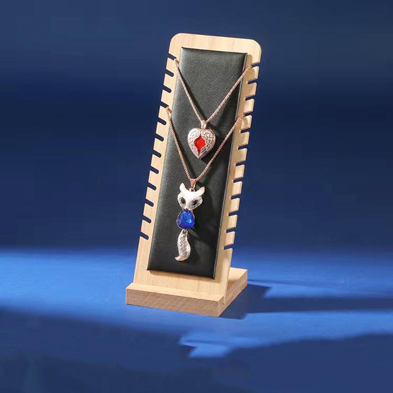 1PC, Bamboo Vertical Jewelry Necklace Display Stand, Suitable for Jewelry Display Sales and Family Necklace Display.