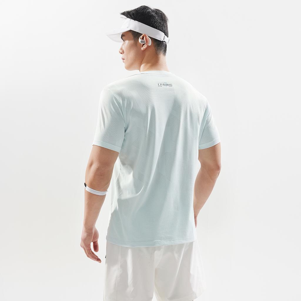 Li-Ning Comfortable Breathable Casual Simple Quick-Dry T-Shirt Men Tops Folk-Blue ATSV075-5