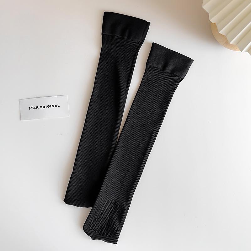 

Компрессионные носки для женщин, весенне-осенние однотонные длинные чулки, стройнящие ноги, стройнящие чулки для ног кофейного цвета 1 pair чёрный