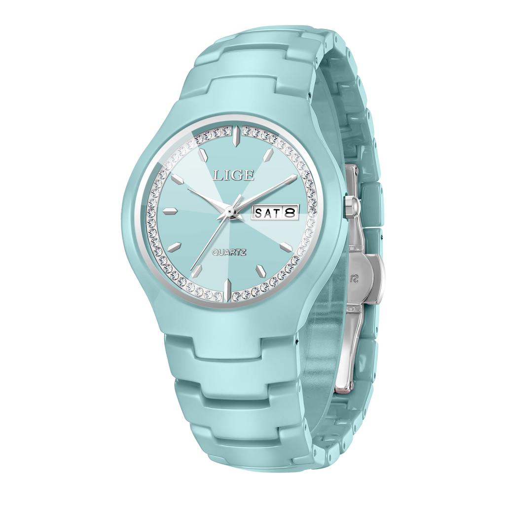 LIGE New Luxury Woman Watch Waterproof Stainless Steel Luminous Date Ladies Watch Simple Casual Women’s Quartz Watches