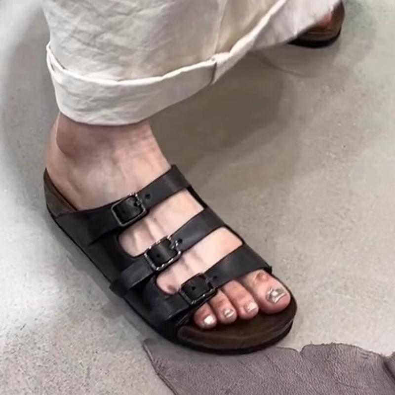 

Fashion Women Slippers Flats New Fashion Shoes Dress Designer Woman s Sandals 2025 Summer Walking Cozy Slides Luxury Sandalias De Mujer 40 чёрный