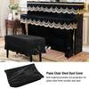 Pleuche Scaun Piano Taburet Husa Praf Instrumente Muzicale Accesorii Decorare(Negru)
