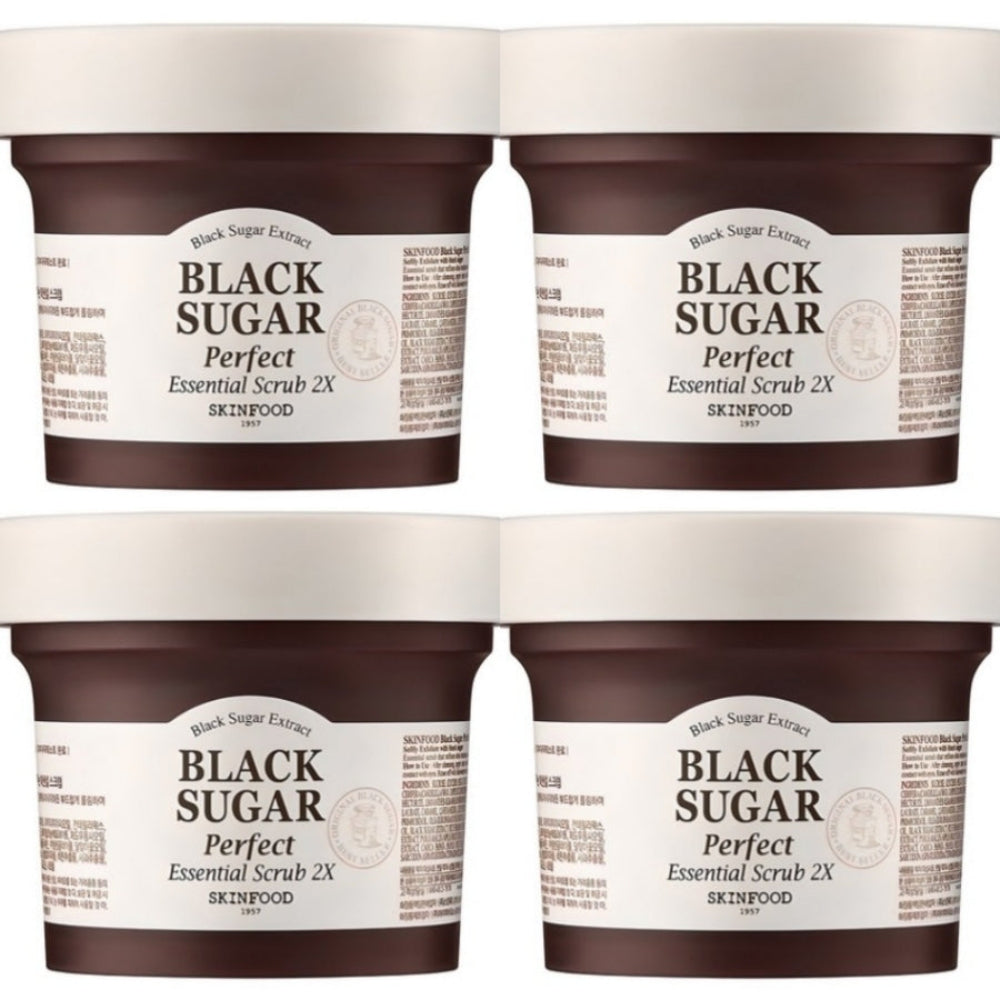 SKINFOOD Black Sugar Perfect Essential Scrub Wash Off Pack 2X 210g*1Pc/2Pcs/4Pcs