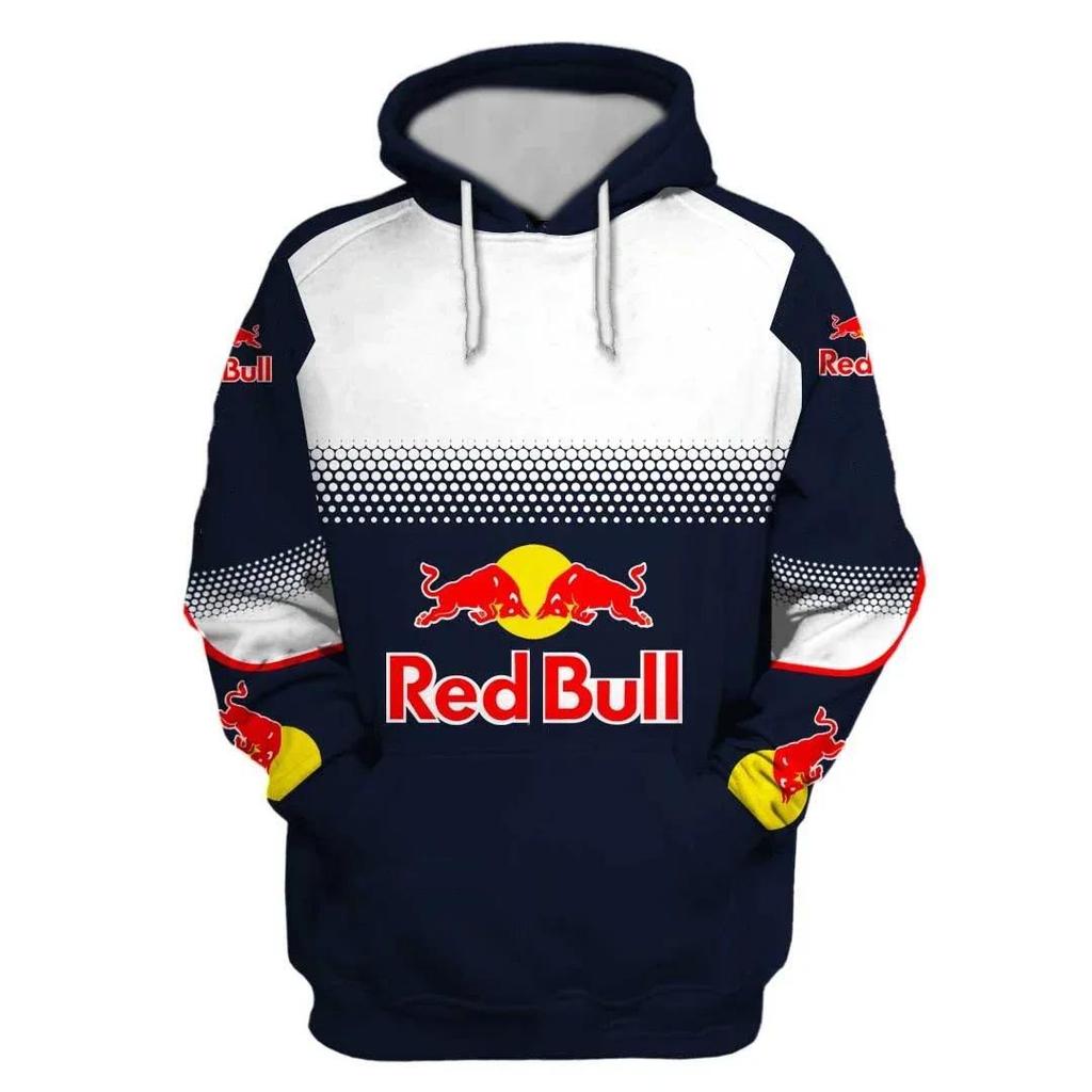 2026 Men's Red Bull 3D Print Casual Sports Hoodie