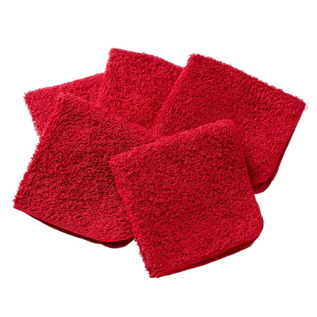 Hotel Set of Handkerchief Made in Senshu Towel 20 x 20 Red Handkerchiefs, 5, Towels, Japan, (approx. cm),