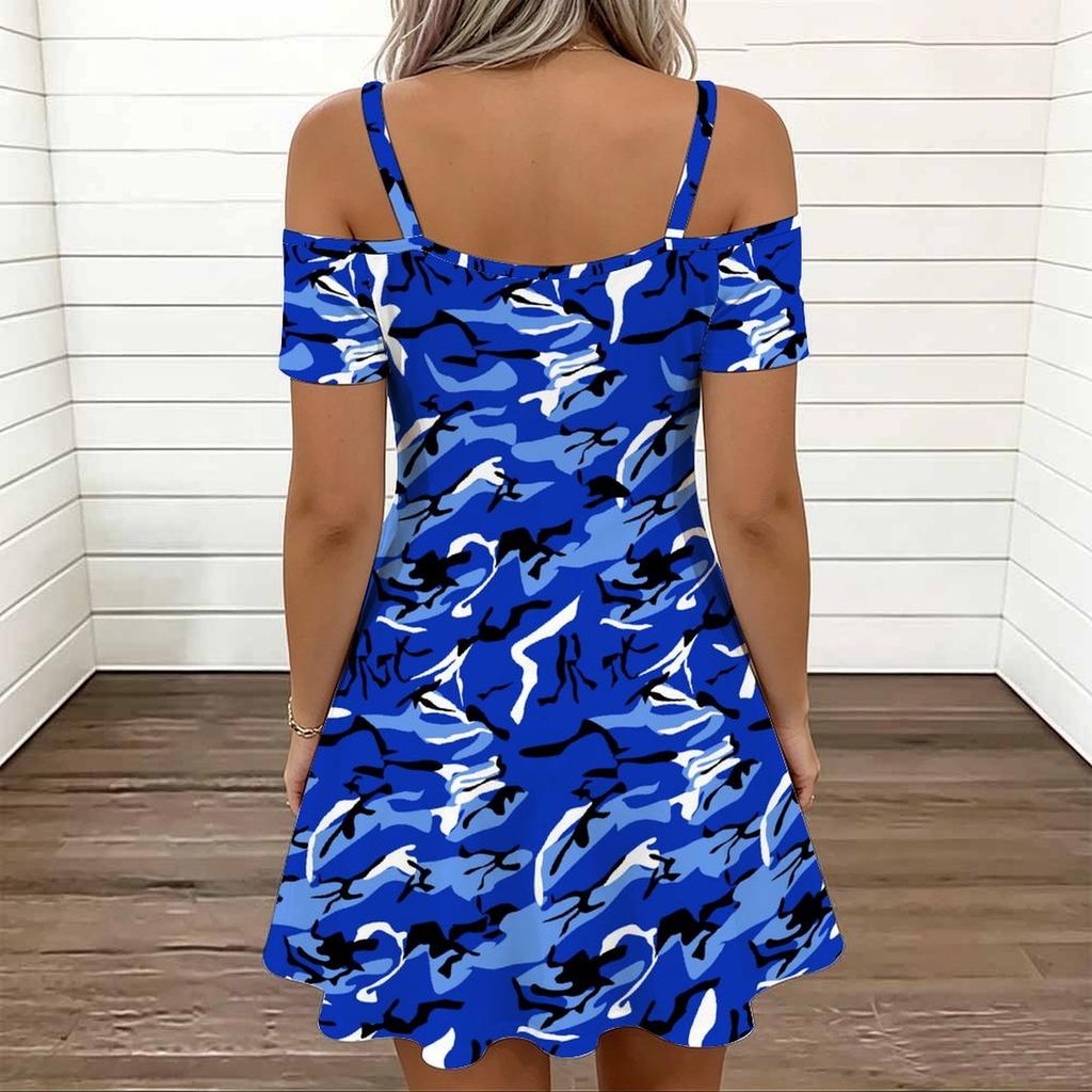 Damen ärmelloses Trägerkleid Übergröße Tropisch geblümtes Sommer lockeres Strandkleid