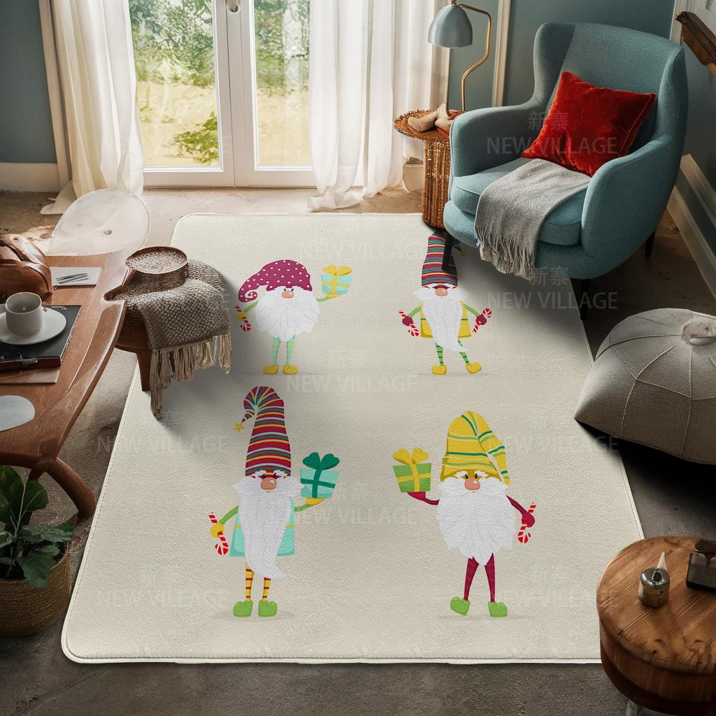 House Entrance Carpet Home Door Mat Living Room Bath Foot Bathroom Non-slip Water Absorption Rugs Bath Merry Christmas Winter