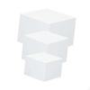 3 Pieces Acrylic Display Riser Box Nesting Stand with Hollow Bottoms Food for Collectibles