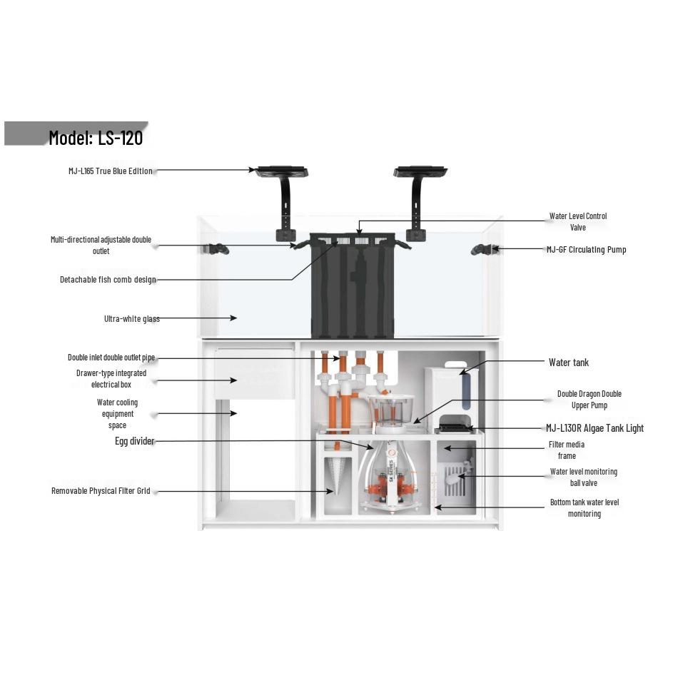 MAXSPECT Seau de Remplissage pour Aquarium d'Eau Salée avec Indicateur de Niveau d'Eau