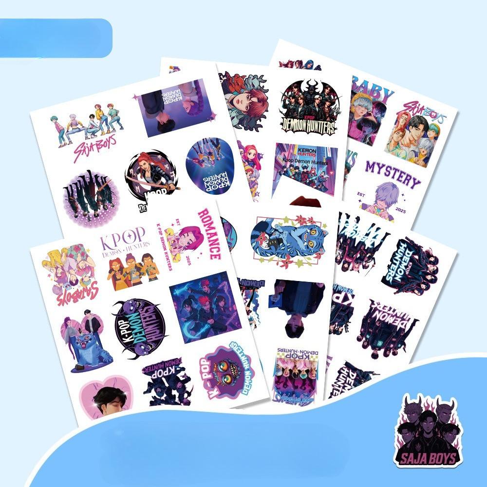50 Pieces K-Pop Witch Hunter Group Cartoon Stickers - Creative DIY Decorative Decals for Computer Desktops & Tablets