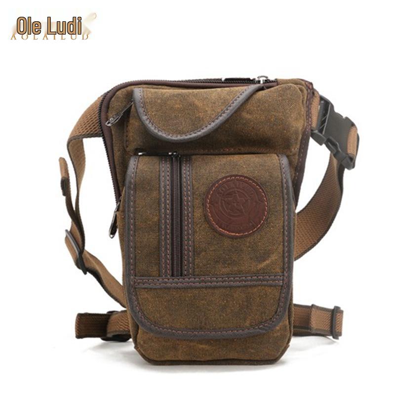 Retro Canvas Crossbody Crescent Bag - Large Capacity Men's Chest Bag