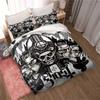 Rock Band Ghost Pattern 3D Printed Comforter Set Home Bedding 3 Piece Soft and Comfortable Microfiber Single/Double Set