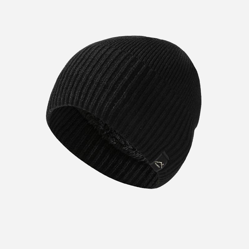 

Knitted Hat Men s Autumn Winter Warm Cold-Proof Fleece Hat Outdoor Cycling Sports Cold-Proof Cap