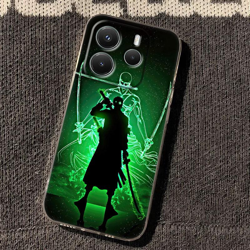 ZORO Roronoa One Pieces Case For Xiaomi Redmi Note 15 14 13 12 11 10 Pro Plus 5G Cover For Redmi 15C 15 14C 13C Clear Phone Case