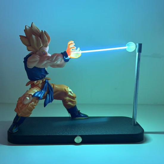 Noční lampička s motivem anime LED stolní lampička s magnetickým stojánkem Stmívatelná LED efekt vlny Dekorace noční lampička