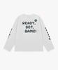 Teulimachi Tri Oversized Long Sleeve Print T-Shirt White