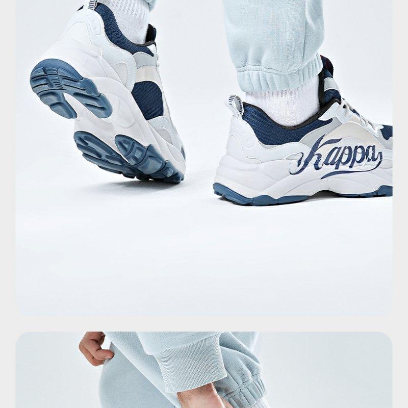 Kappa Daddy Shoes Men's and Women's Retro Running Shoes Thick soled Height Boosting Casual Shoes