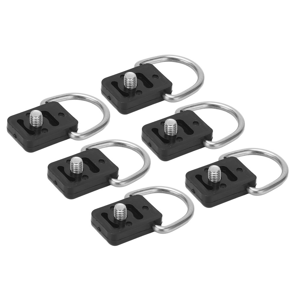 6pcs Kayak D Ring Plastic Stainless Steel Material Corrosion Resistant Small Compact Sailing Buckle
