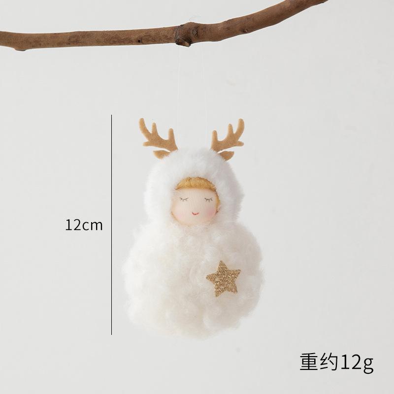 Neujahrs-Engelspuppe Weihnachtsbaumschmuck Anhänger Hängende Weihnachtsdekoration für Zuhause Navidad 2025 Weihnachtsmann Weihnachtsgeschenk