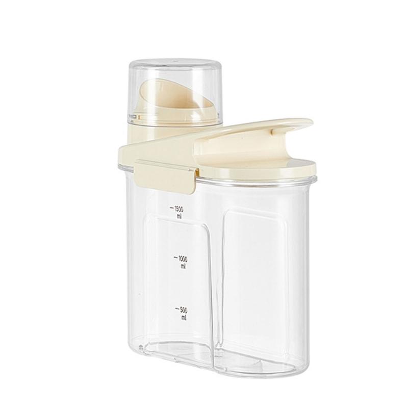Convenient Food Organizer Clear Plastic Rice Bin with Sealed Rings for Dry Goods Rice Bucket for Household Kitchen Use