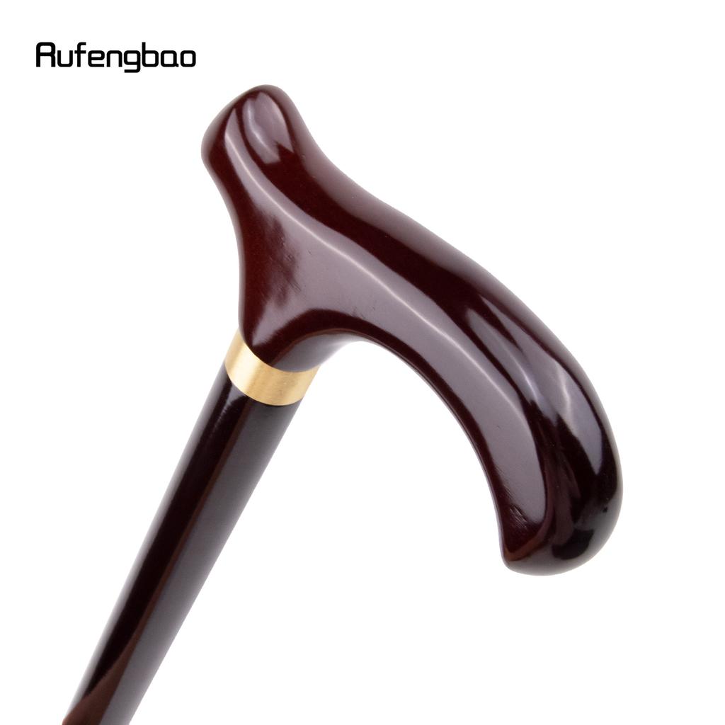 Red Wooden Single Joint Fashion Walking Stick Decorative Cospaly Cane Halloween Mace Crutch Wand Crosier 92cm