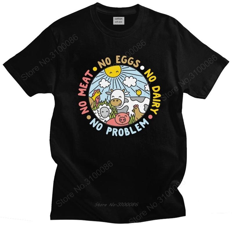 Vegan Animals Are Friends Men T Shirt  Cotton Veganism Tee Tops Fashion Tshirt Short Sleeve Graphic Tshirt Clothes Apparel