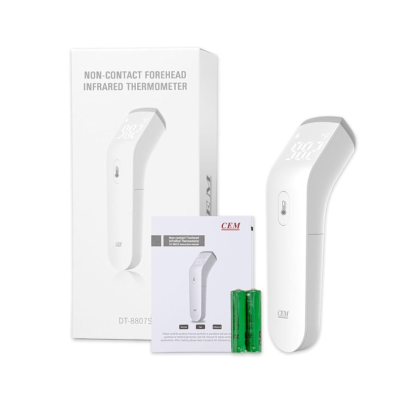 CEM DT-8806H, Thermometer for Forehead,No-Touch Forehead Thermometer for Adults and Kids,FDA CE,Large LED Display and Gentle Vibration Alert