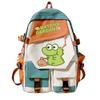 Personalized niche little crocodile expression bag schoolbag 2024 cross-border campus popular student schoolbag casual and simple