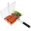 Multi-Functional BBQ Grill Basket Folding Handle Grilled Fish Clip Grill Mesh  Backyard