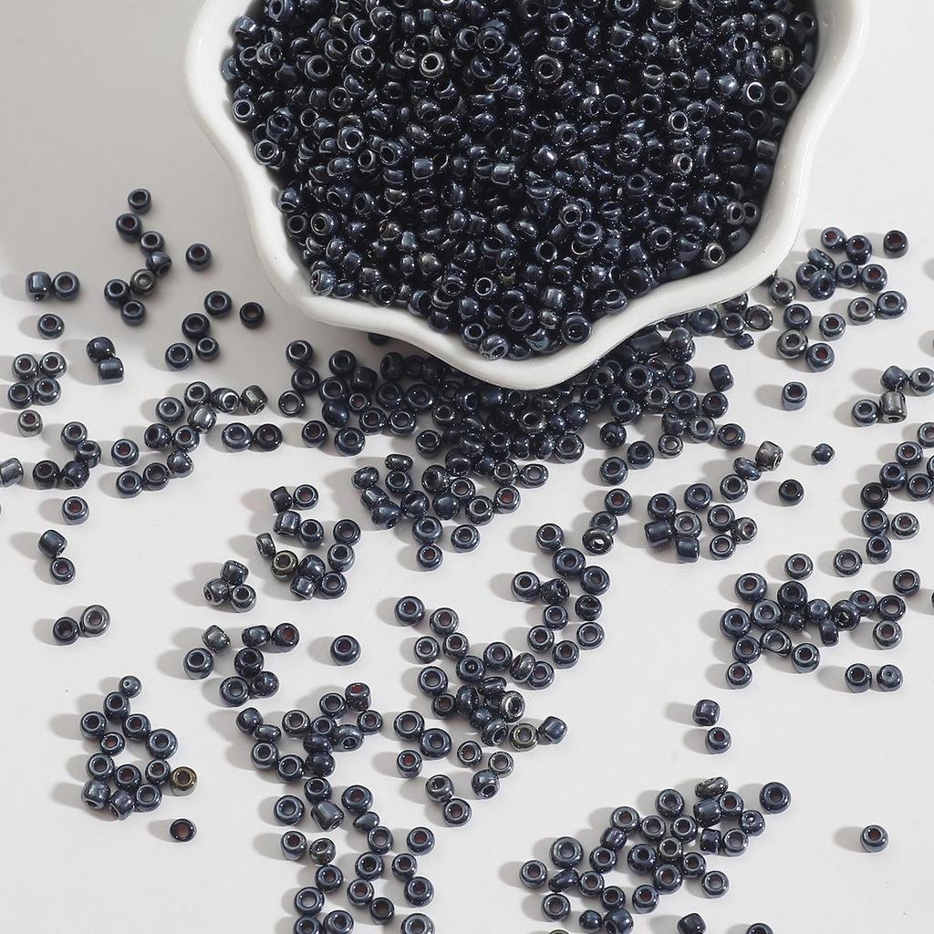 2/3/4mm Metal-Colored Glass Rice Beads for DIY Jewelry Making