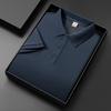 Men's 2025 Summer Ice Silk Polo Shirt – High-End, Multi-Color, Cool Feel, Solid Short Sleeve Design