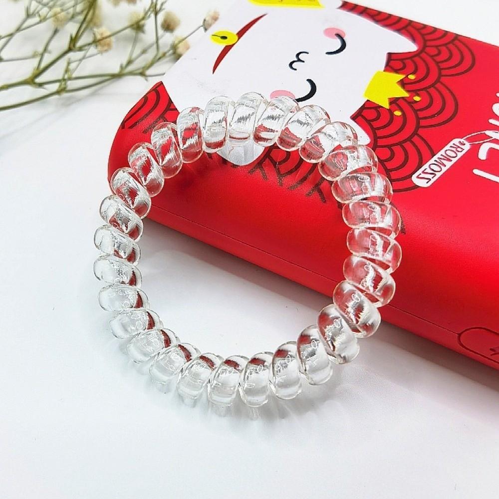 

Casual Bunch Hair Tie Jelly Color Elastic Hair Bands Fashion Ponytail Holder For Women Girls прозорий