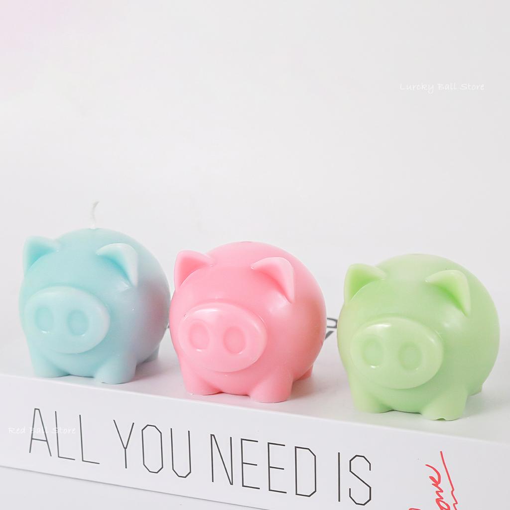 3D Cartoon Pig Candle Silicone Mold New Piggy Soap Resin Plaster Making Tool Cute Animal Chocolate Ice Cube Mold Desk Decor Gift