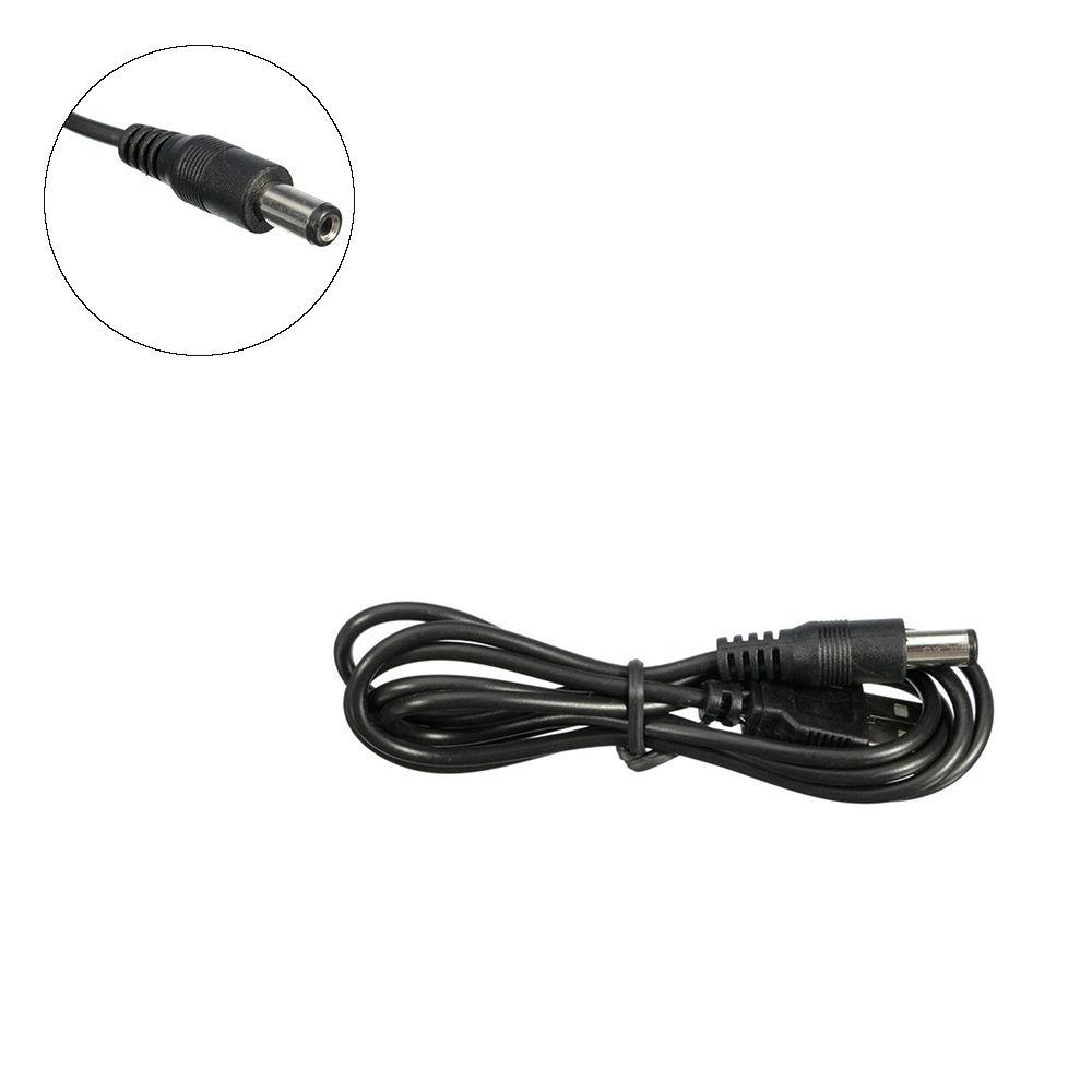 

5V Cable Adapter USB Port To DC for LED Lamp or Other Equipment Barrel Jack Power Cable Connector чорний