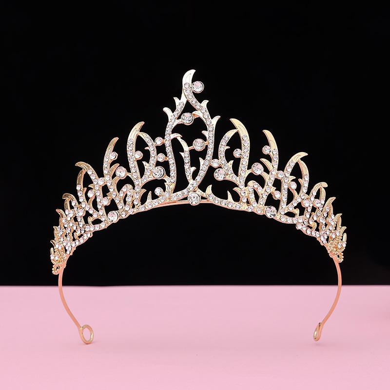 Children's Crown Hair Accessories  Cute Princesses Girls  Water Diamond King Crown Hair Bands Birthday Gifts for Girls Baby Headbands and Headwear