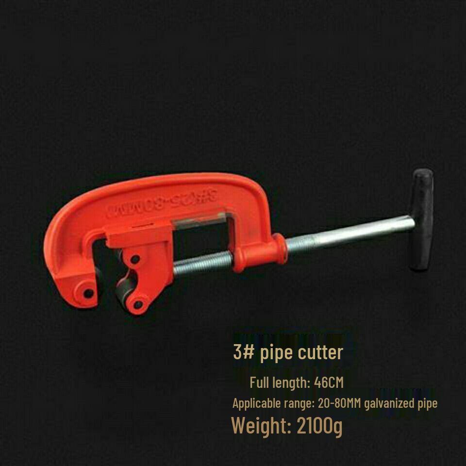 Heavy-Duty Manual Rotary Pipe Cutter for Steel, Gas, Fire, and Scaffold Pipes