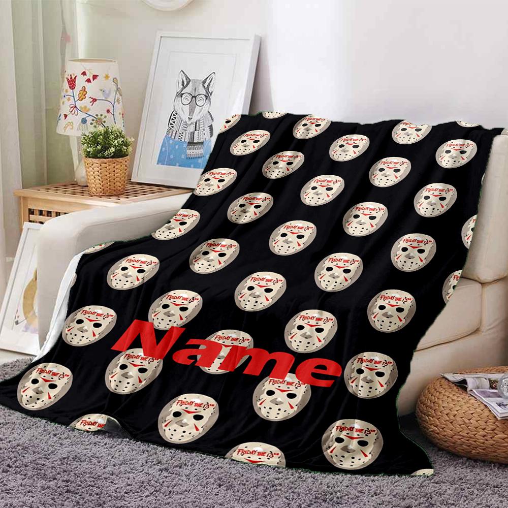 Individuell bedruckte Halloween-Horror-Themen-Decke - Perfekt für Sofa, Bett, Reisen & Outdoor | Maschinenwaschbar, Gemütlich & Langlebig.
