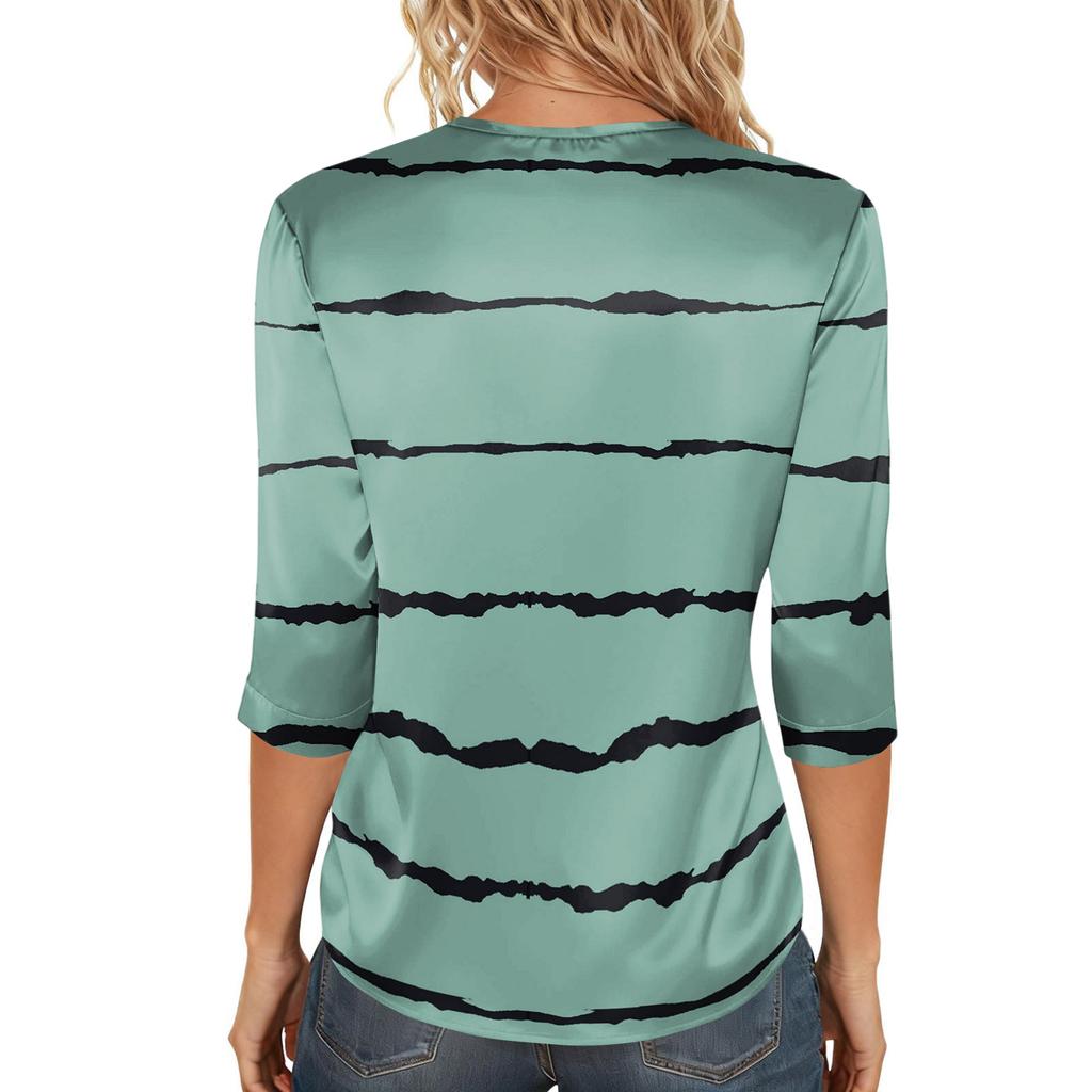 Blouse For Women Dressy 3/4 Long Sleeve Shirts Business Casual Outfit Tops